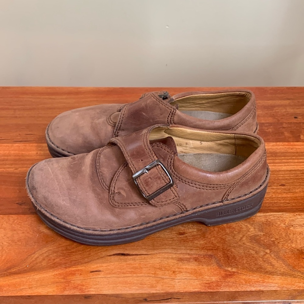 Birkenstock Shoes Strappy Leather Buckle Closure, full shoe size 40